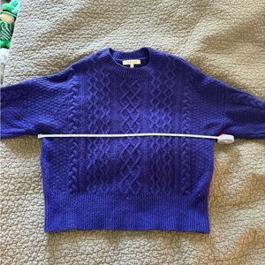 Favorite Daughter Cable Knit Sweater in Deep Purple